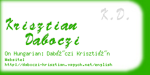 krisztian daboczi business card